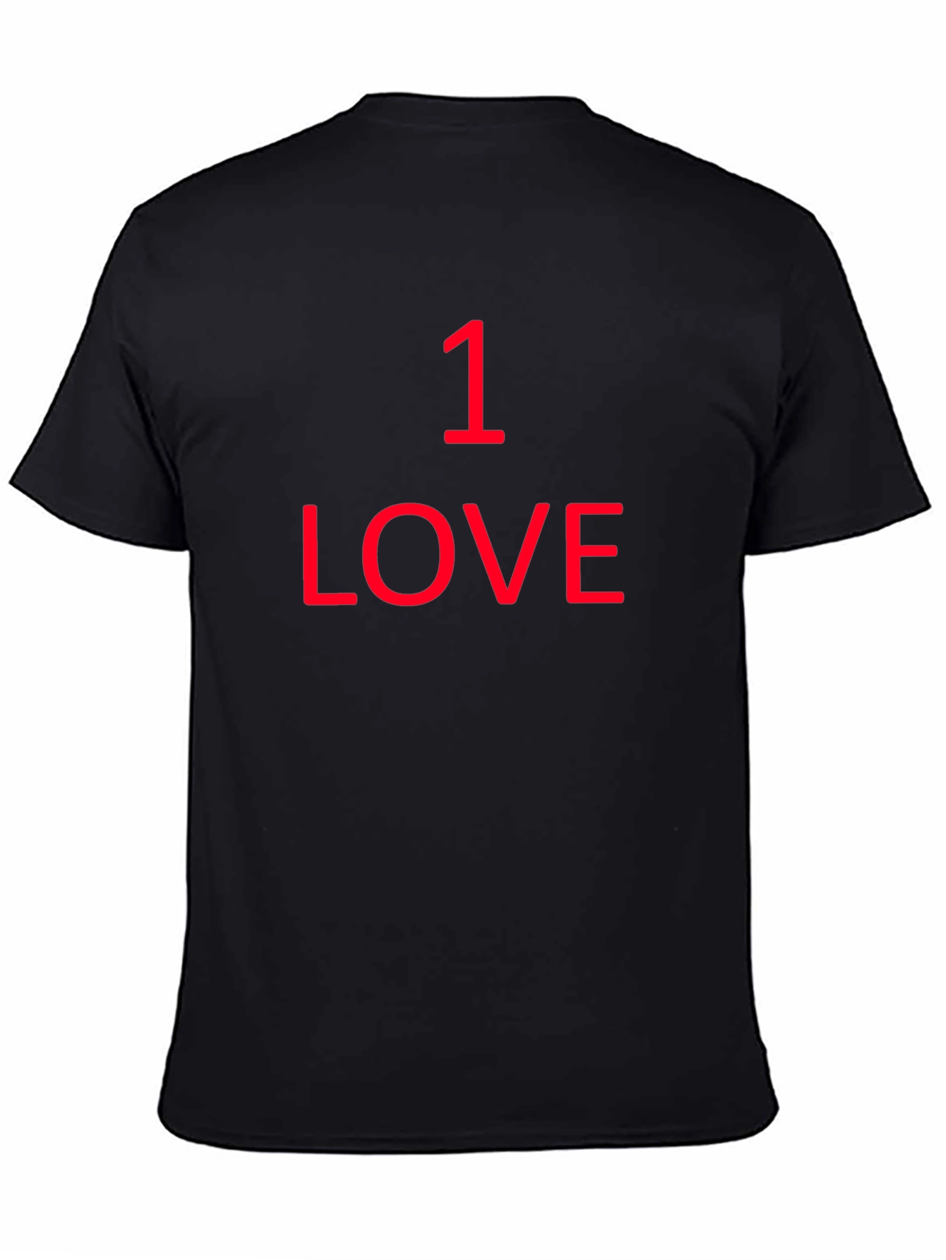1 Love Graphic Tee - Black Cotton T-Shirt