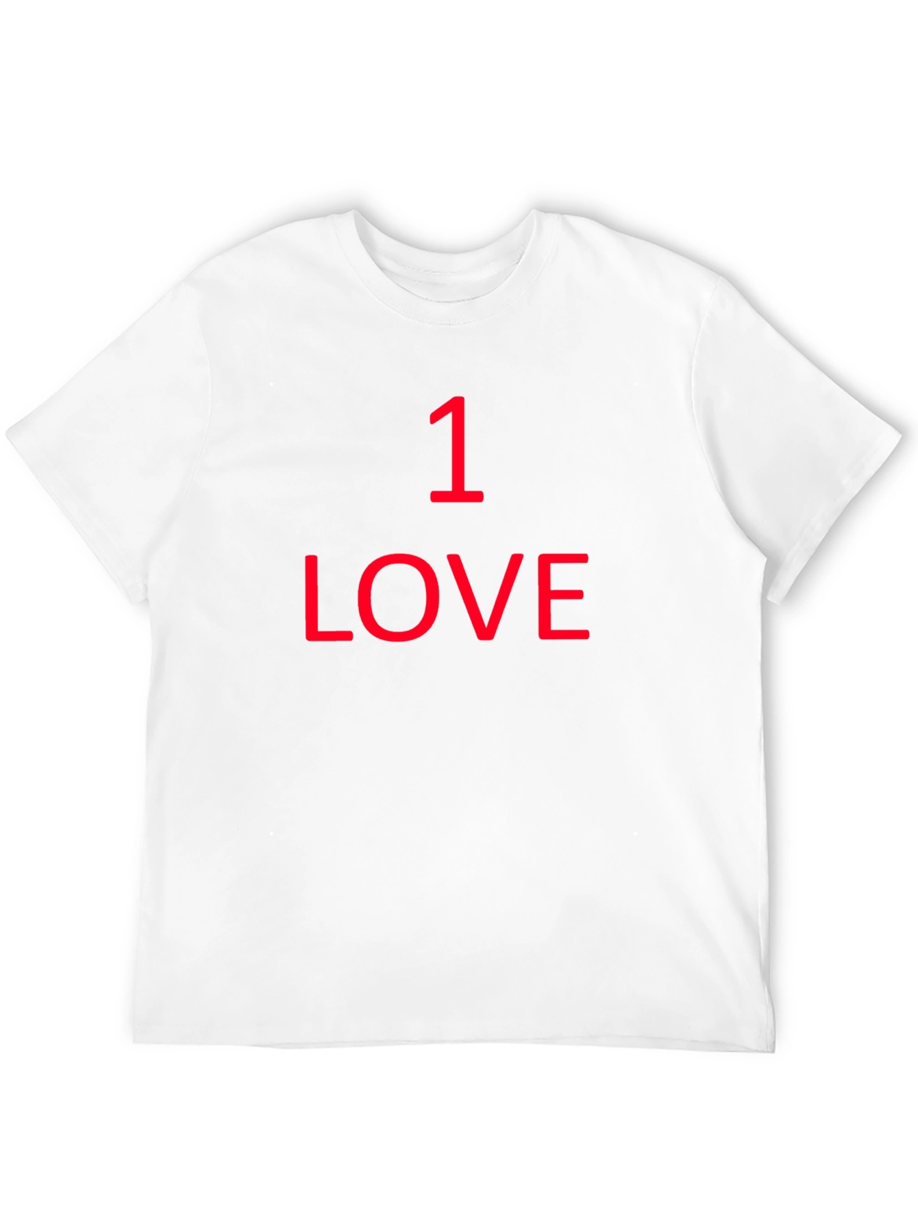 1 Love Graphic Tee - Black Cotton T-Shirt