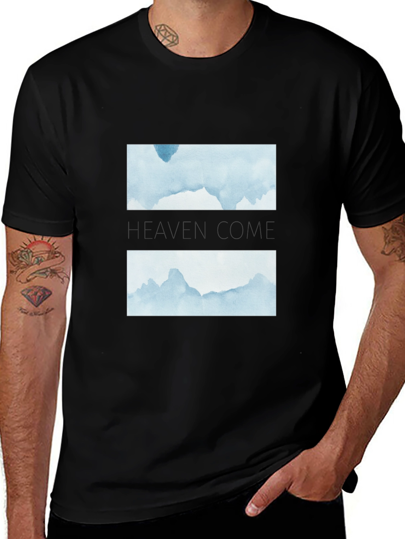 Heaven Come Black Graphic Tee