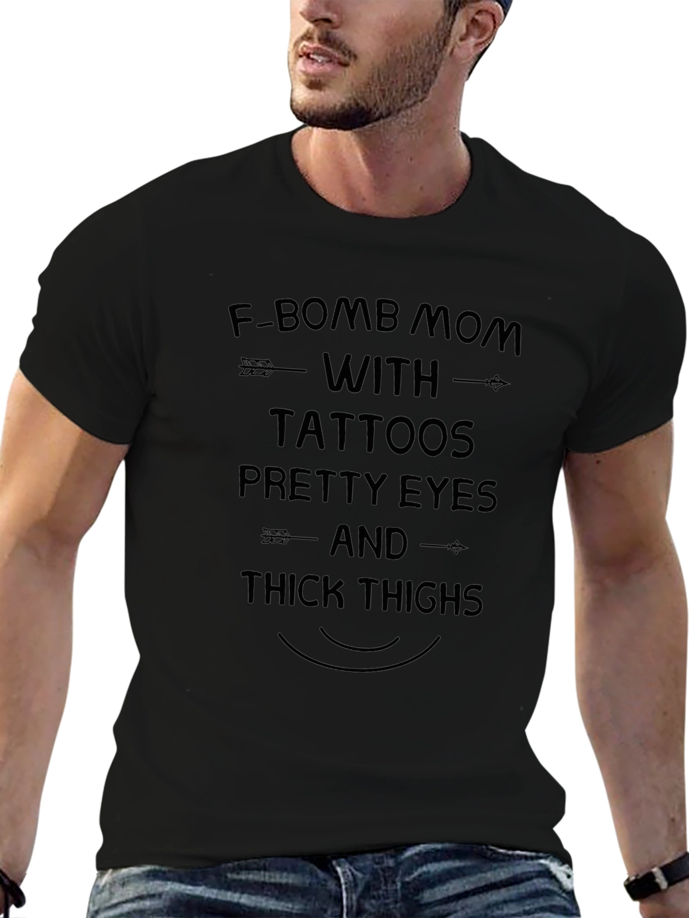 F-Bomb Mom Tee - Tattoos Pretty Eyes Thick Thighs
