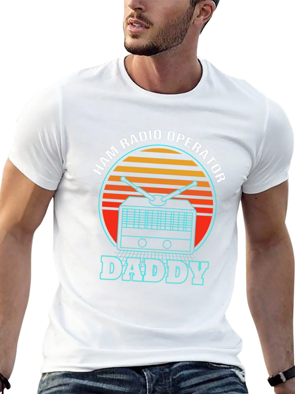 Ham Radio Operator Daddy T-Shirt - Retro Design