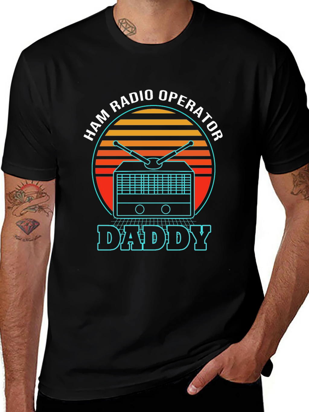 Ham Radio Operator Daddy T-Shirt - Retro Design