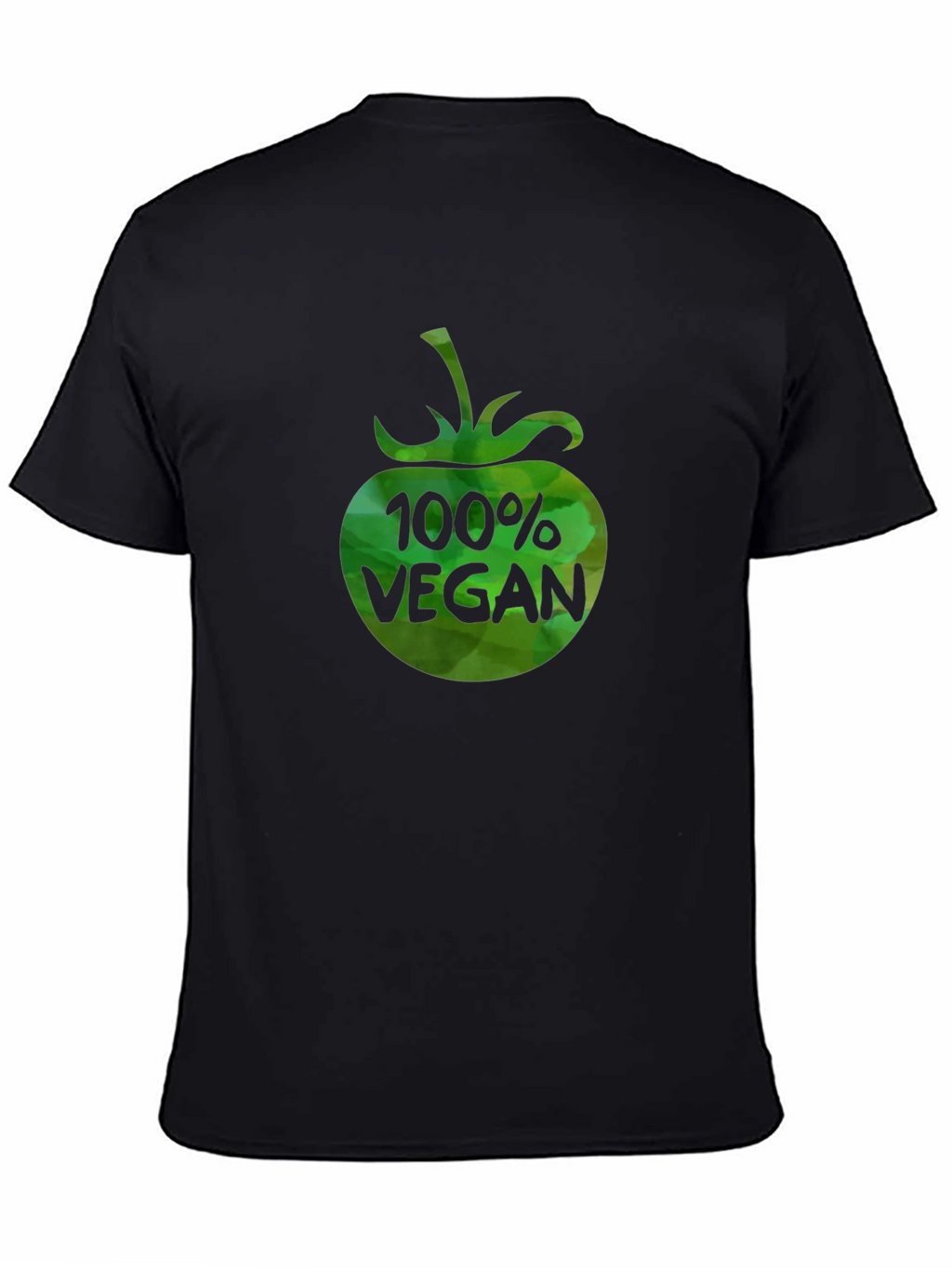 100% Vegan Graphic T-Shirt - Black