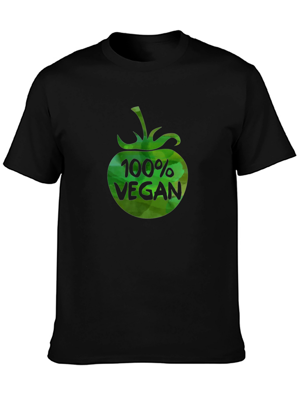 100% Vegan Graphic T-Shirt - Black