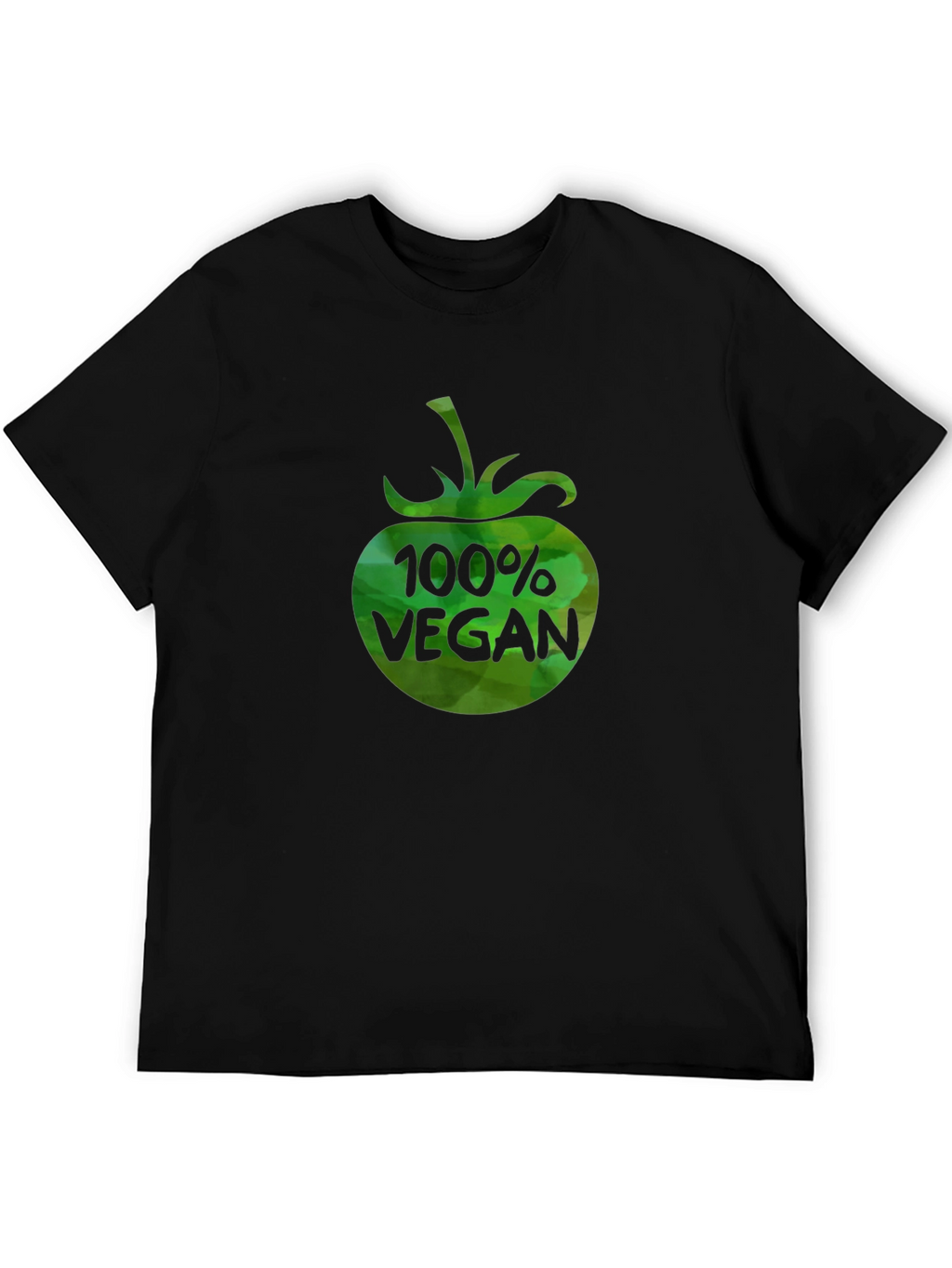 100% Vegan Graphic T-Shirt - Black