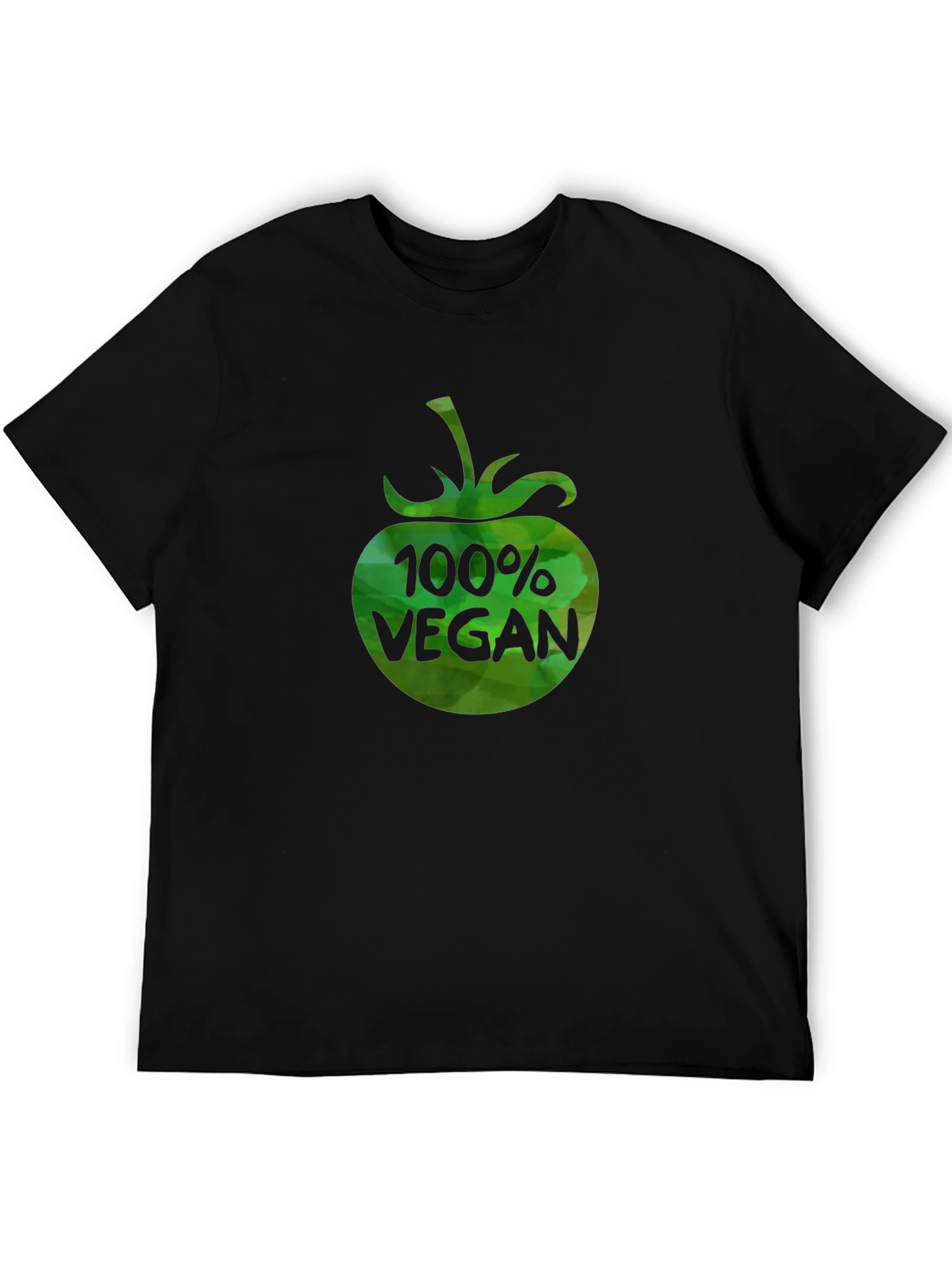 100% Vegan Graphic T-Shirt - Black