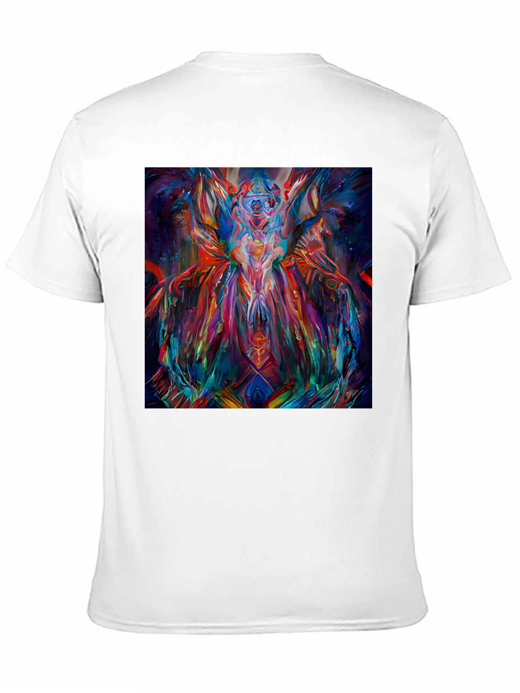 Abstract Art Print Black Crew Neck T-Shirt