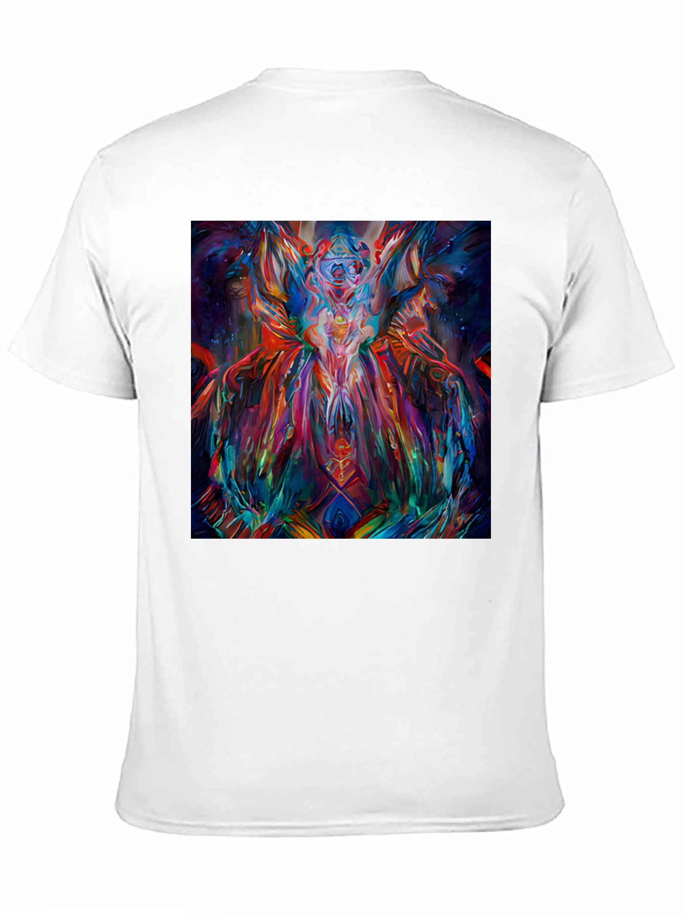 Abstract Art Print Black Crew Neck T-Shirt