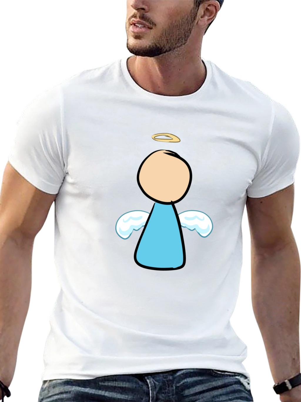 Angel Graphic Black T-Shirt - Unisex