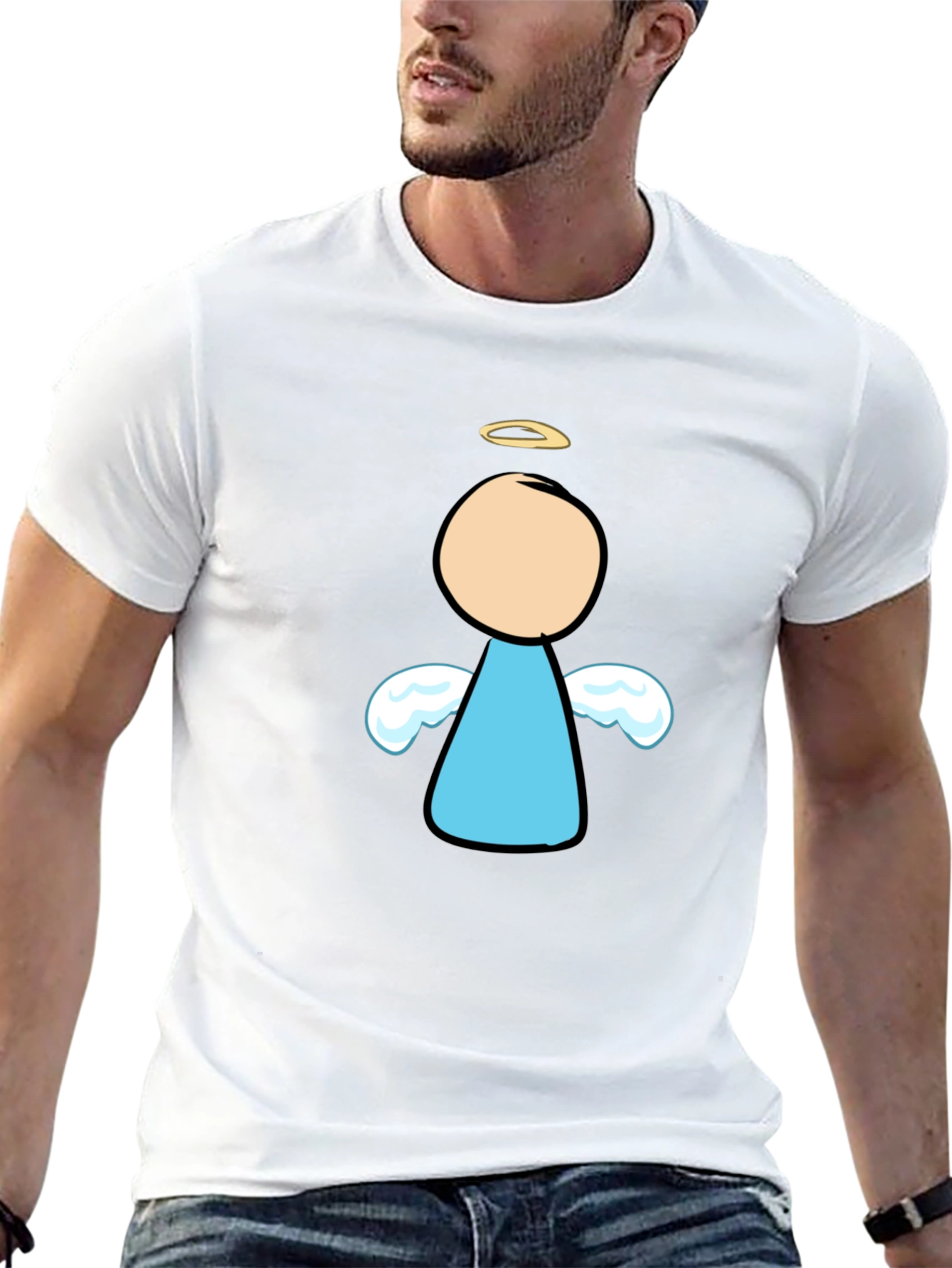 Angel Graphic Black T-Shirt - Unisex