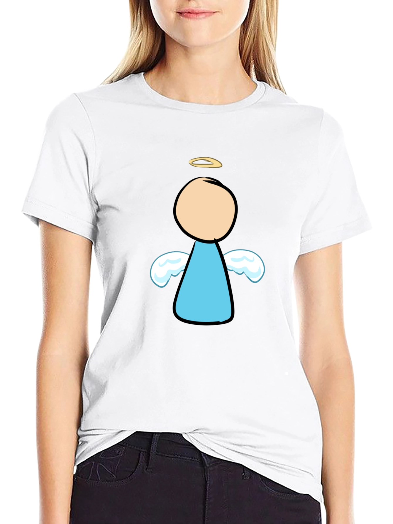 Angel Graphic Black T-Shirt - Unisex