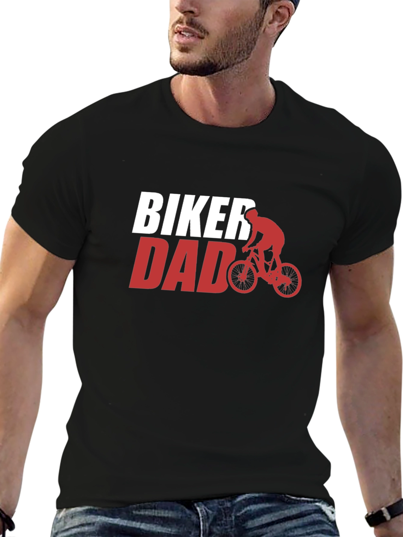 Biker Dad Graphic Tee - Cycling Lover T-Shirt