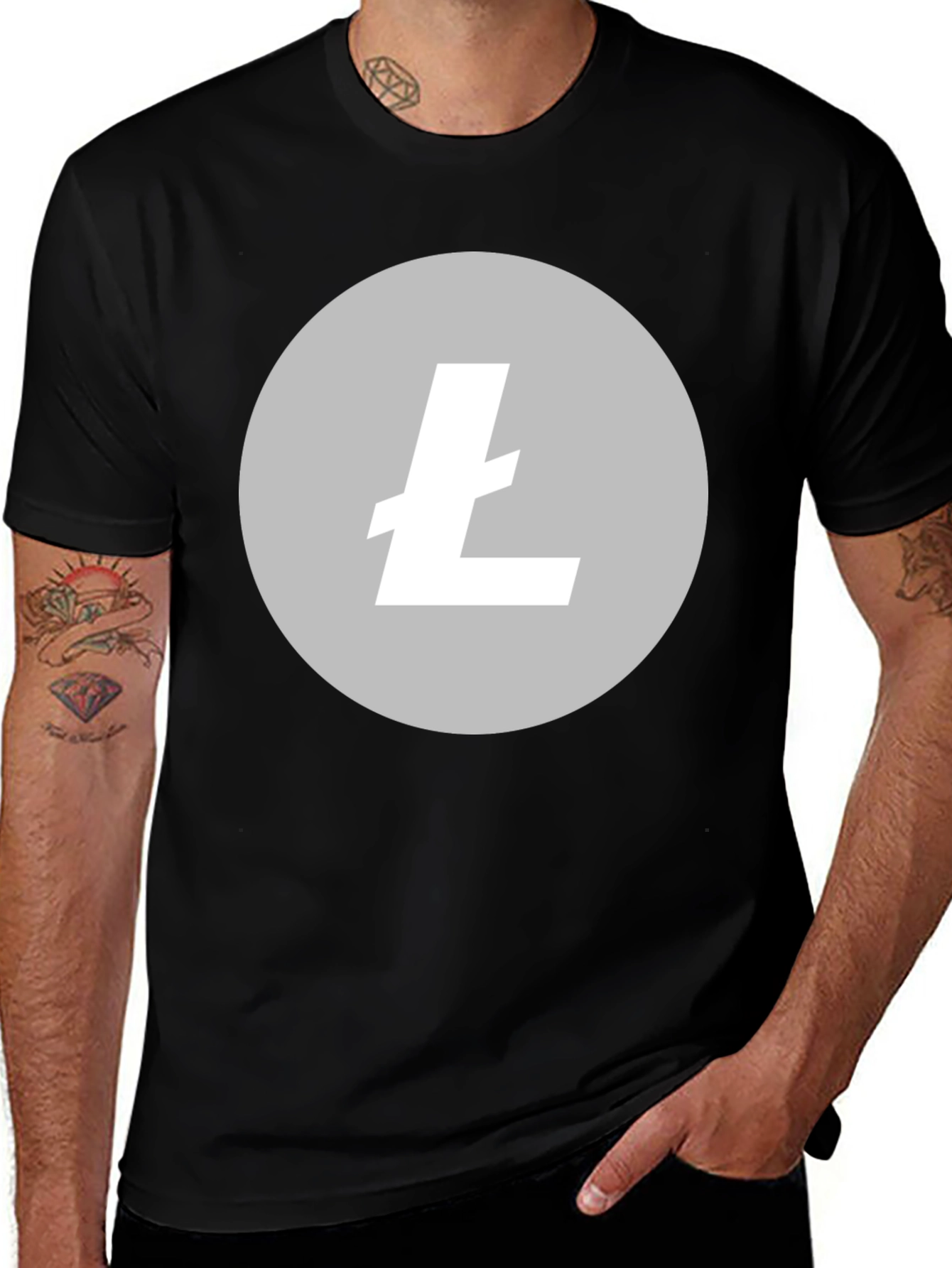 Litecoin Crypto Black T-Shirt