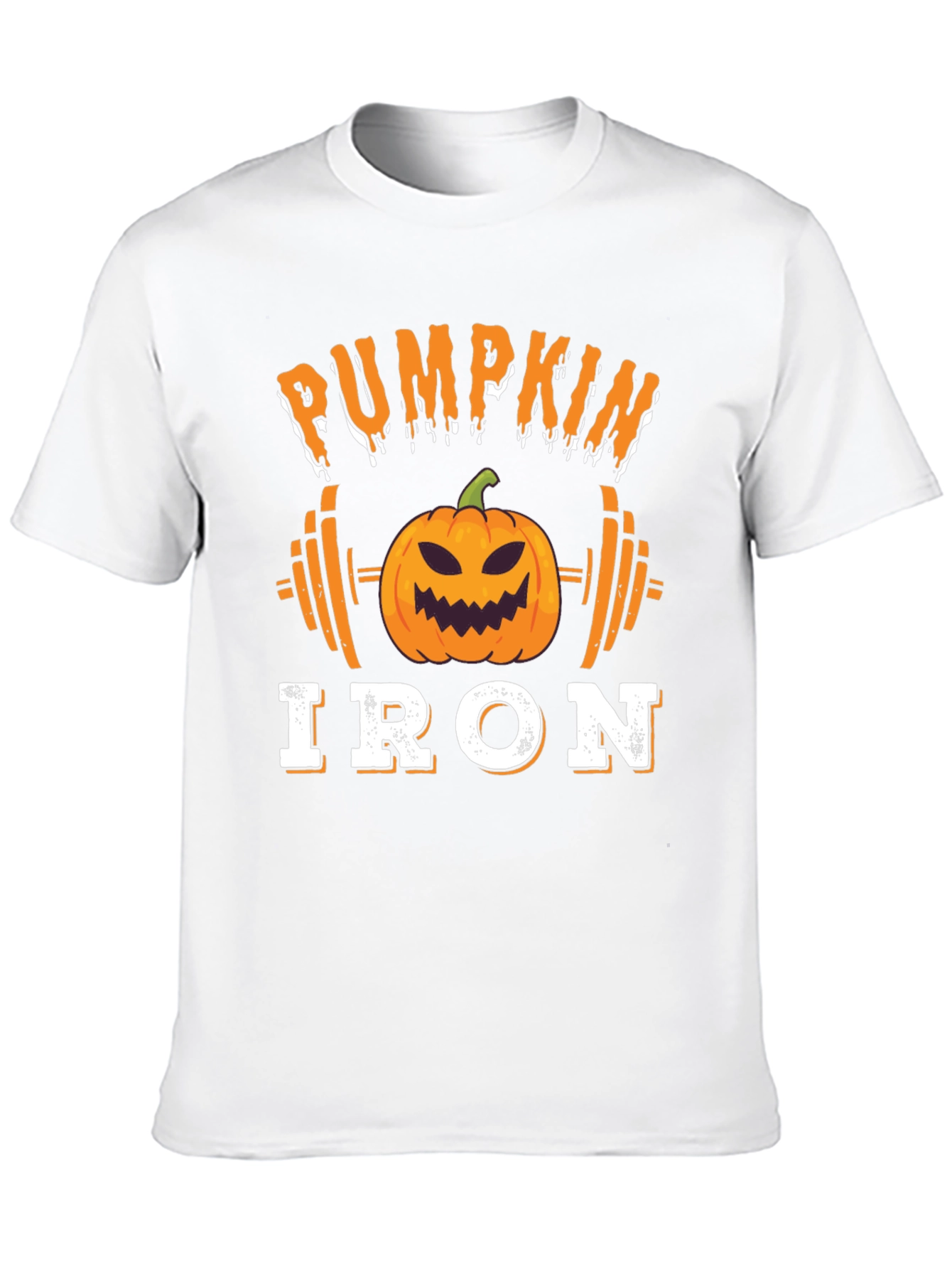 Pumpkin Iron Halloween Gym T-Shirt