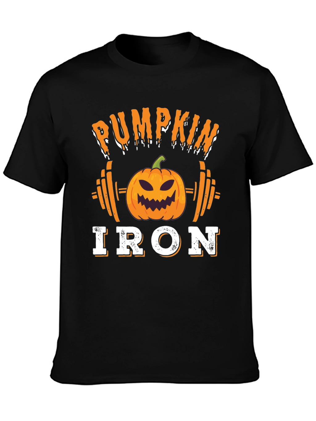 Pumpkin Iron Halloween Gym T-Shirt