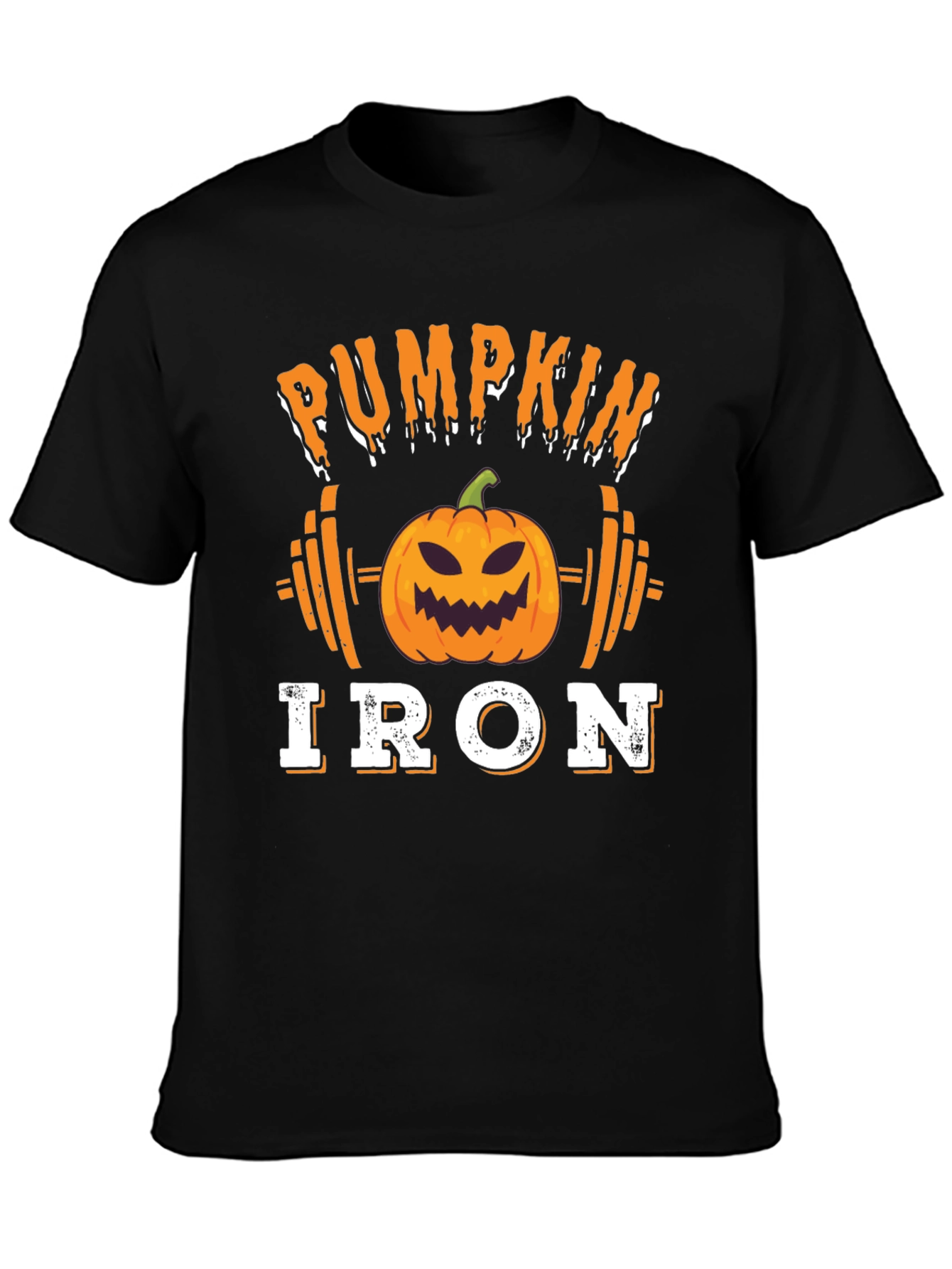 Pumpkin Iron Halloween Gym T-Shirt