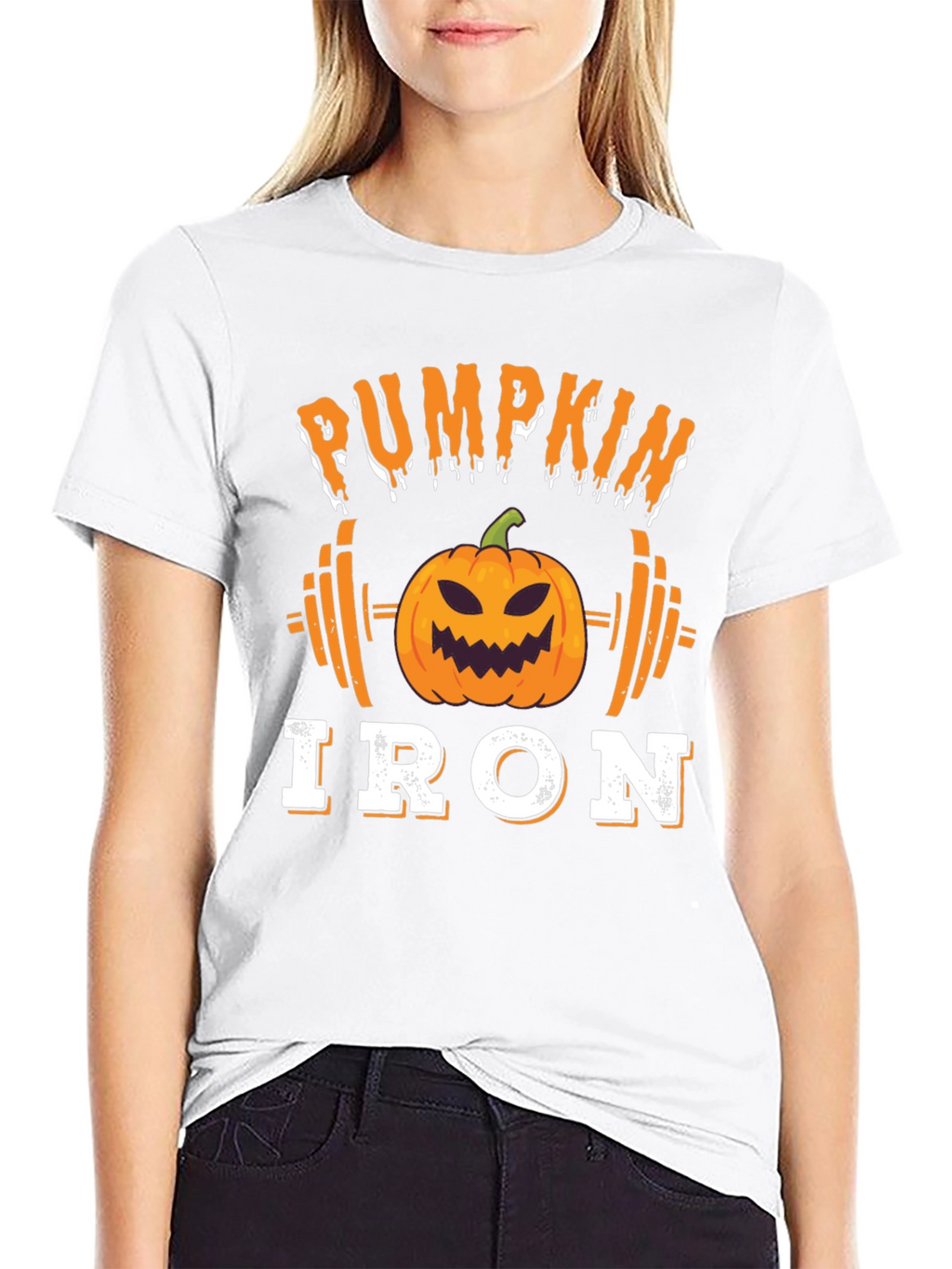 Pumpkin Iron Halloween Gym T-Shirt