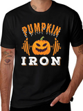 Pumpkin Iron Halloween Gym T-Shirt
