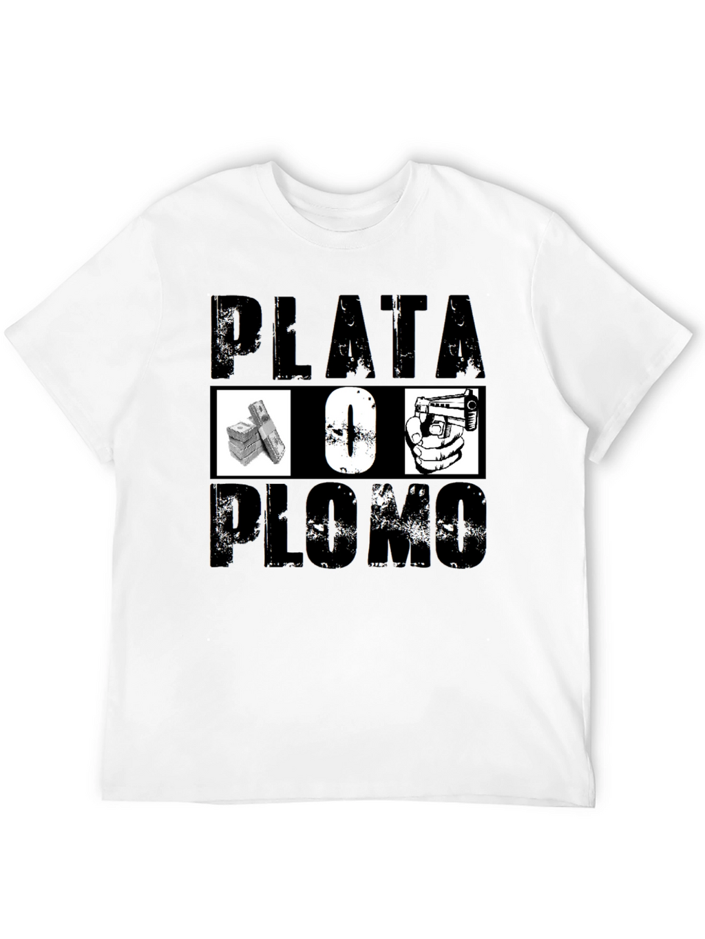 Plata O Plomo Graphic Tee - Black T-Shirt