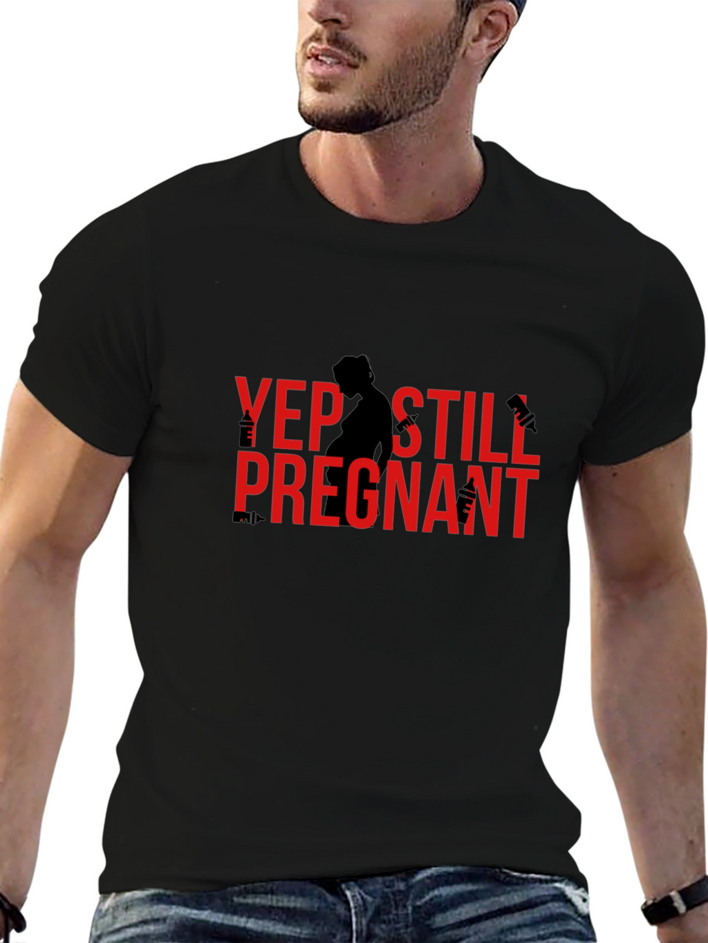 Yep Still Pregnant Funny T-Shirt