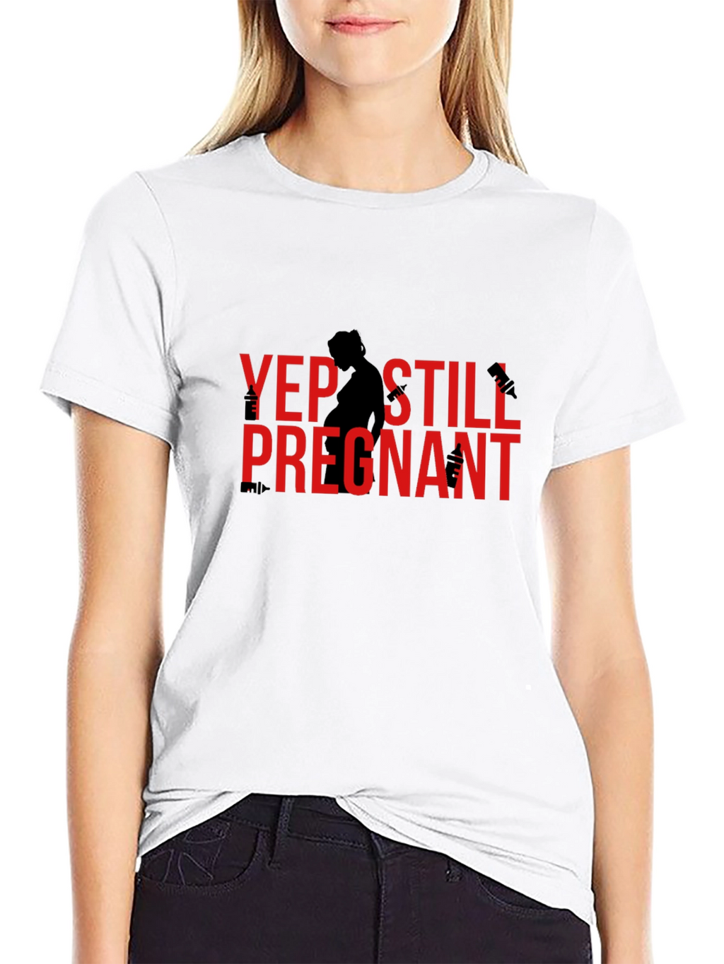 Yep Still Pregnant Funny T-Shirt