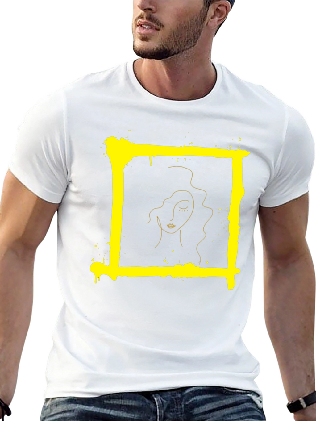 Abstract Portrait Graphic Tee - Modern Art T-Shirt
