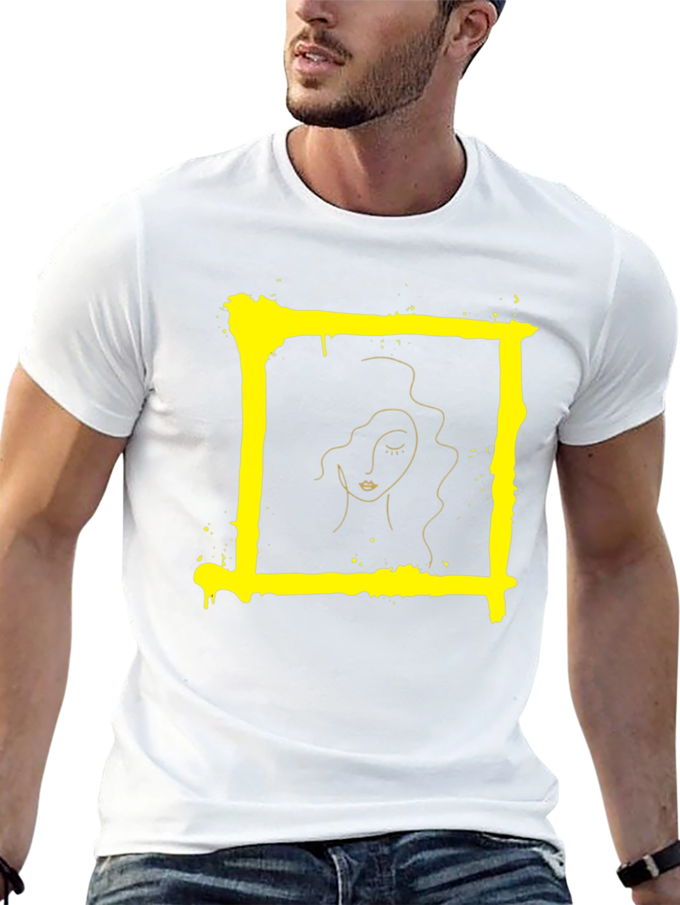 Abstract Portrait Graphic Tee - Modern Art T-Shirt