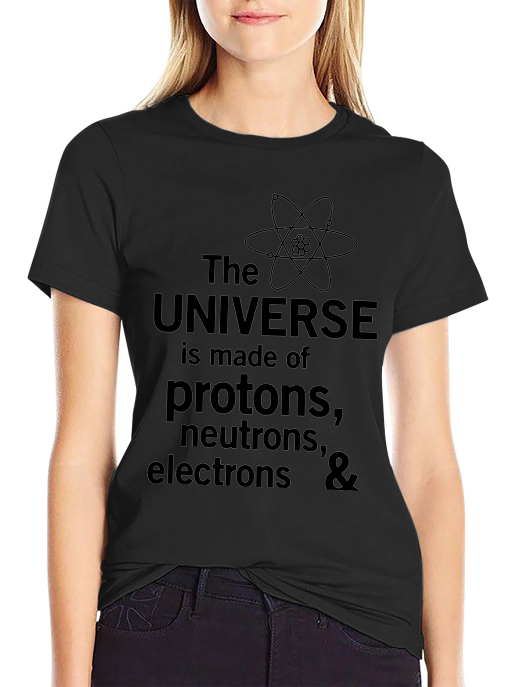 Science T-Shirt - Universe Made of Protons Neutrons Electrons