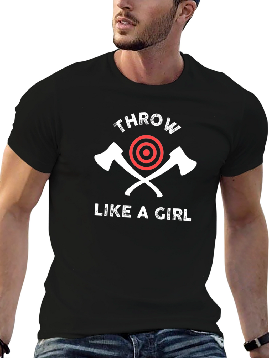 Throw Like a Girl Axe Throwing T-Shirt