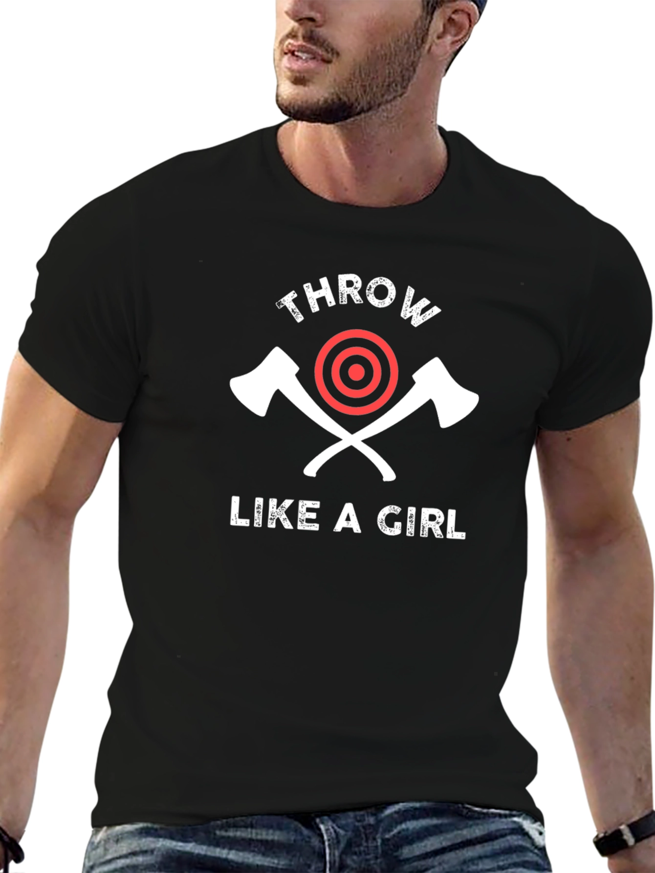 Throw Like a Girl Axe Throwing T-Shirt
