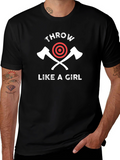 Throw Like a Girl Axe Throwing T-Shirt