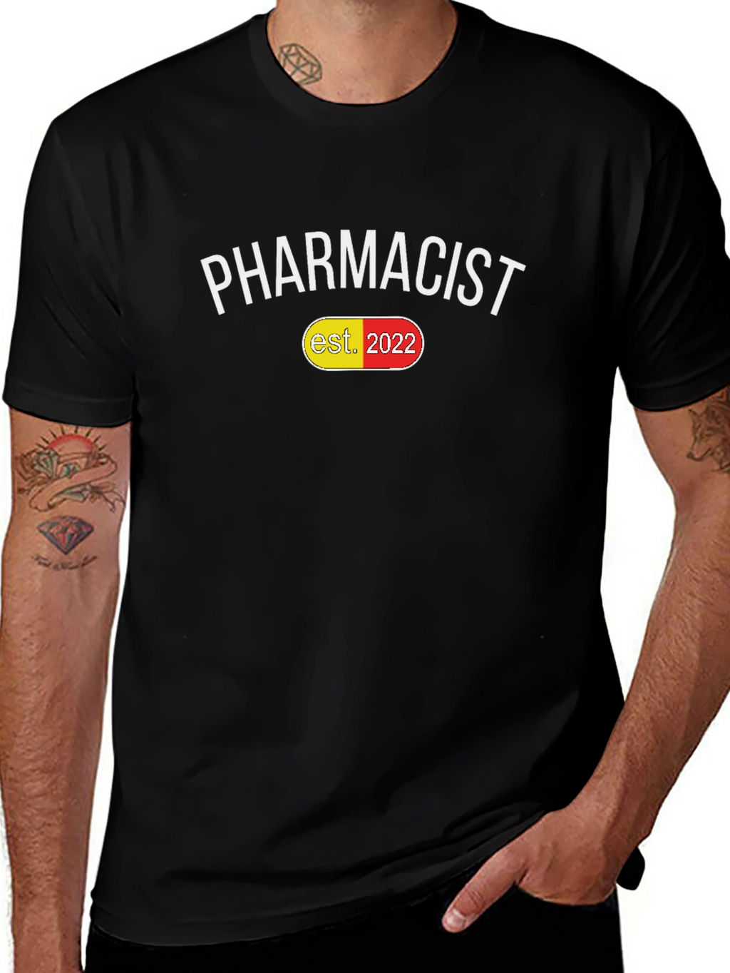 Pharmacist Est. 2022 Pill Design T-Shirt