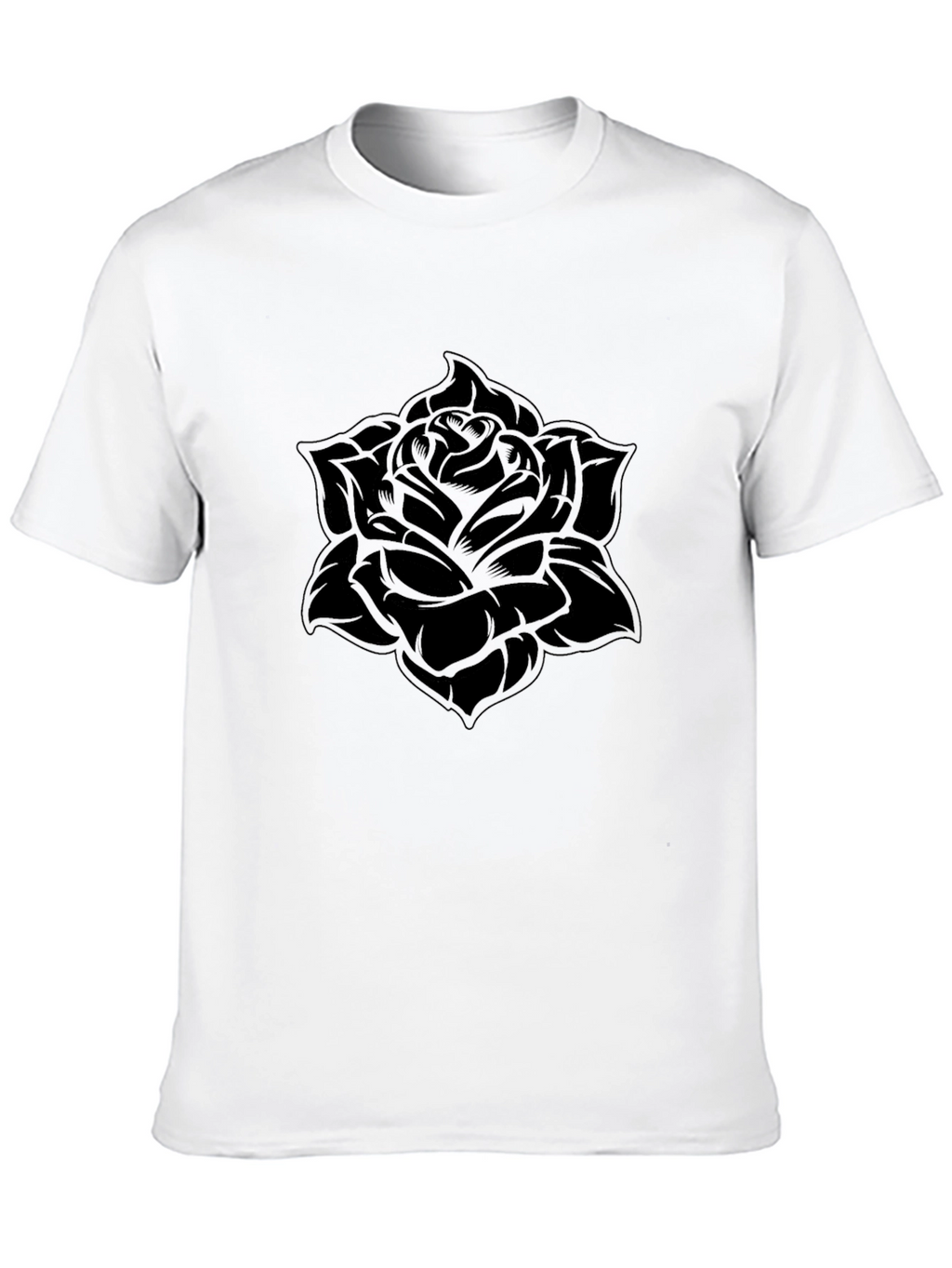 Black Rose Graphic Tee - Soft Style