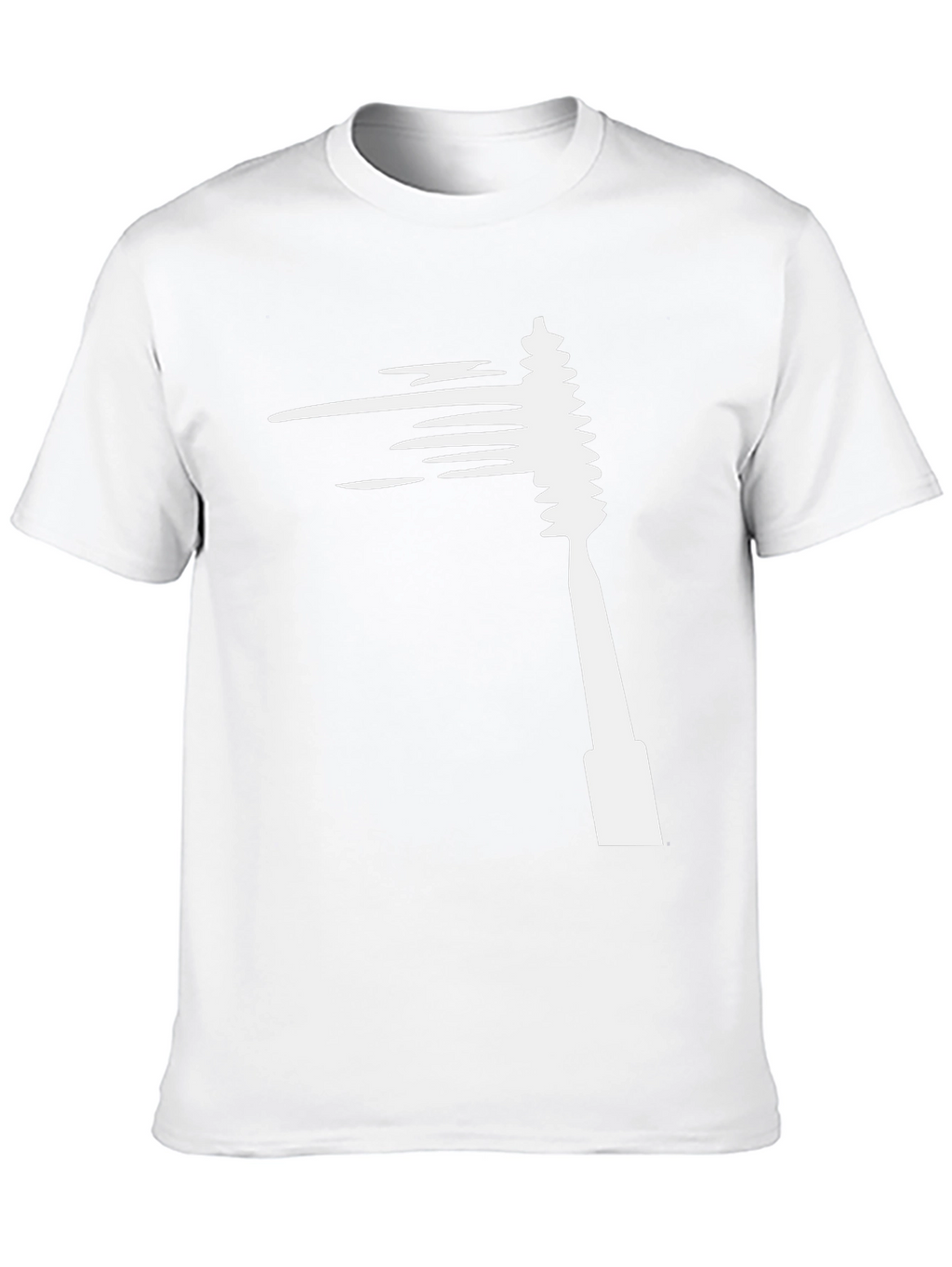 Mens Black T-Shirt with Mascara Brush Graphic