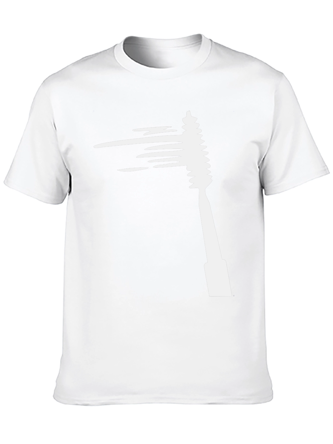 Mens Black T-Shirt with Mascara Brush Graphic