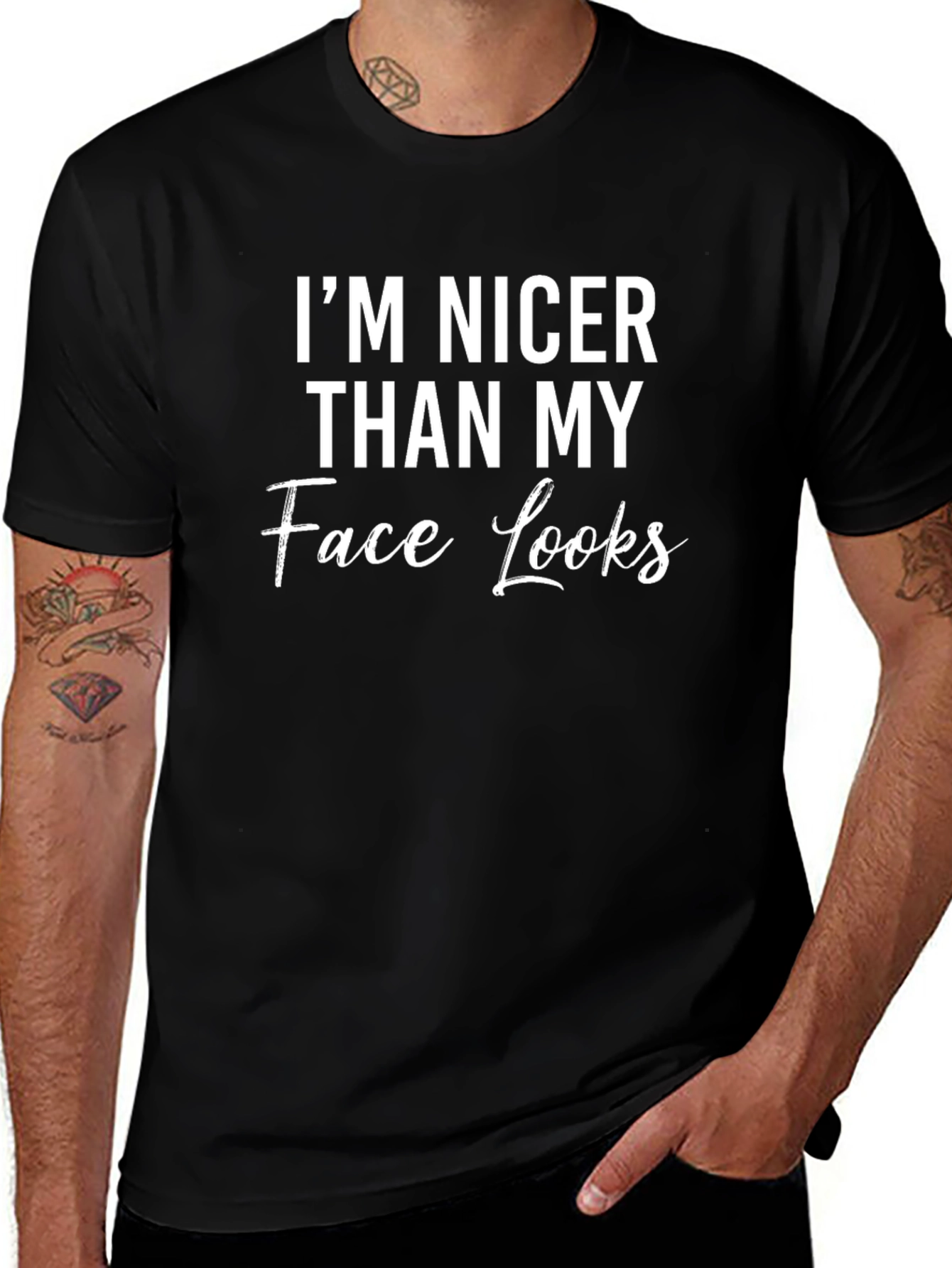 Im Nicer Than My Face Looks Graphic Tee