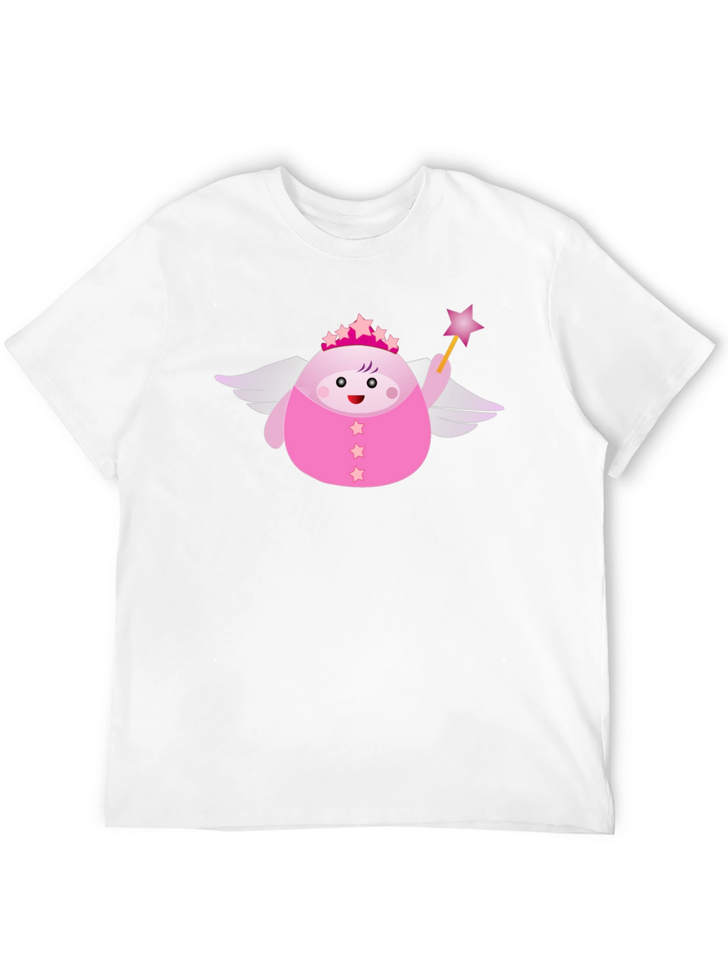 Cute Pink Fairy Cartoon Graphic T-Shirt