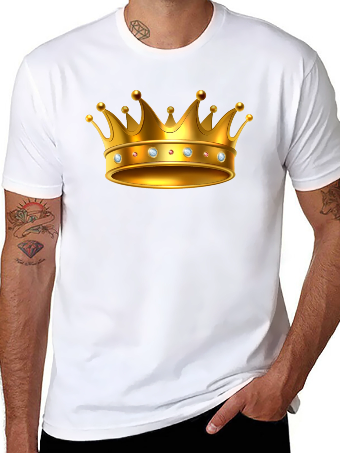 Golden Crown Graphic T-Shirt - Premium Quality