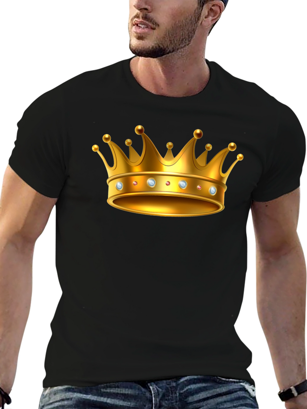 Golden Crown Graphic T-Shirt - Premium Quality