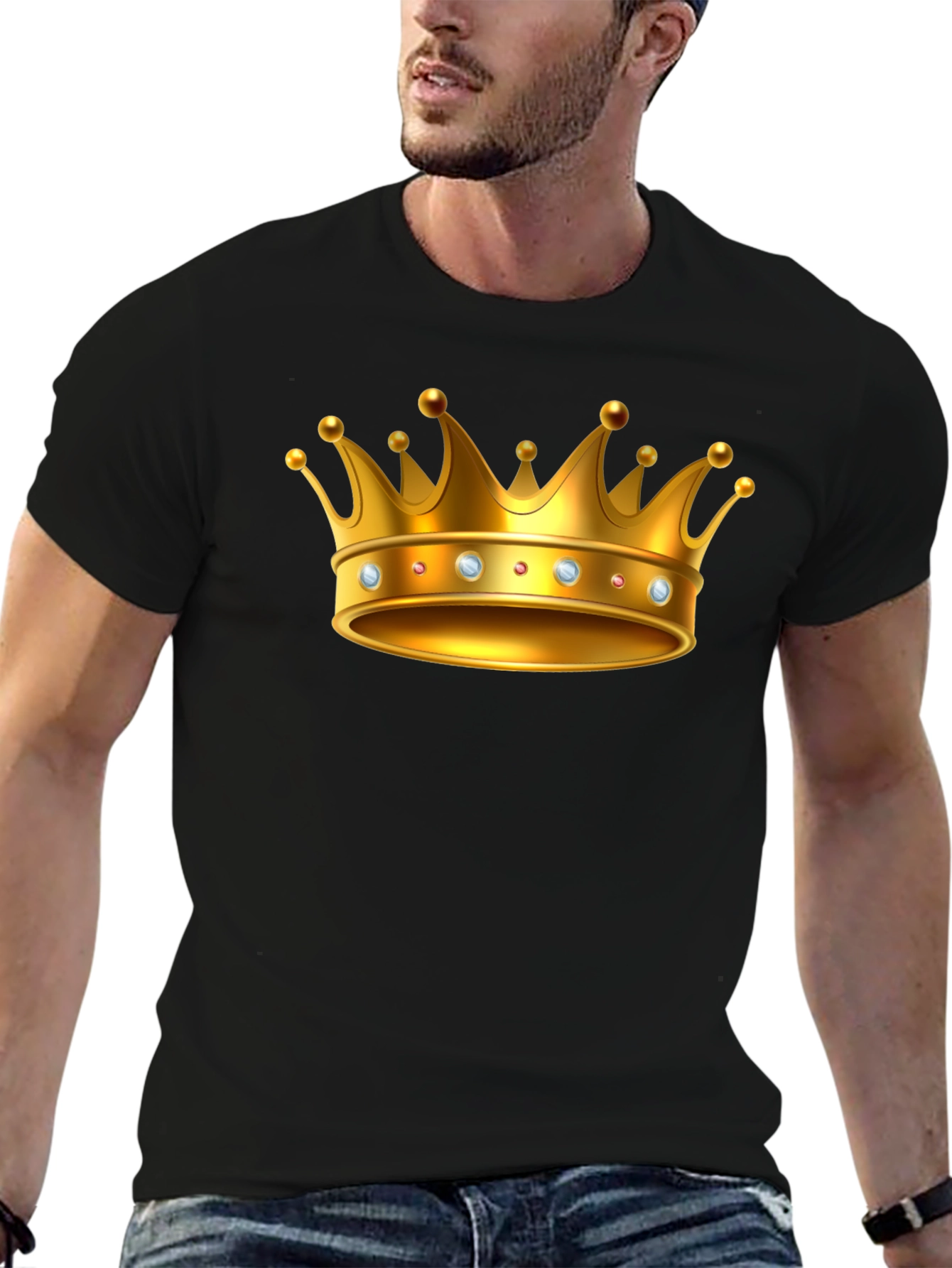 Golden Crown Graphic T-Shirt - Premium Quality