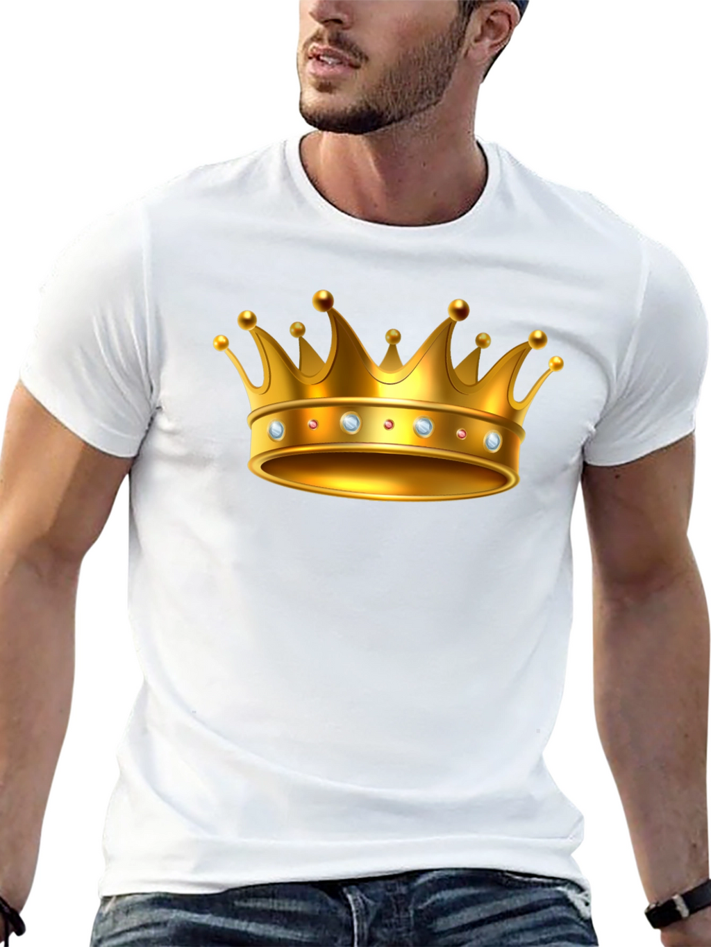 Golden Crown Graphic T-Shirt - Premium Quality