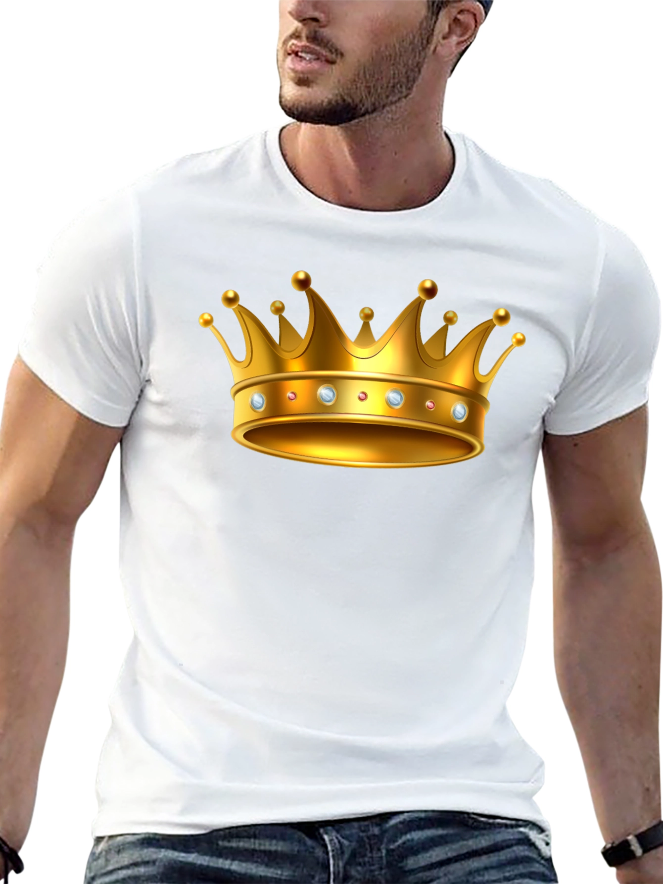 Golden Crown Graphic T-Shirt - Premium Quality