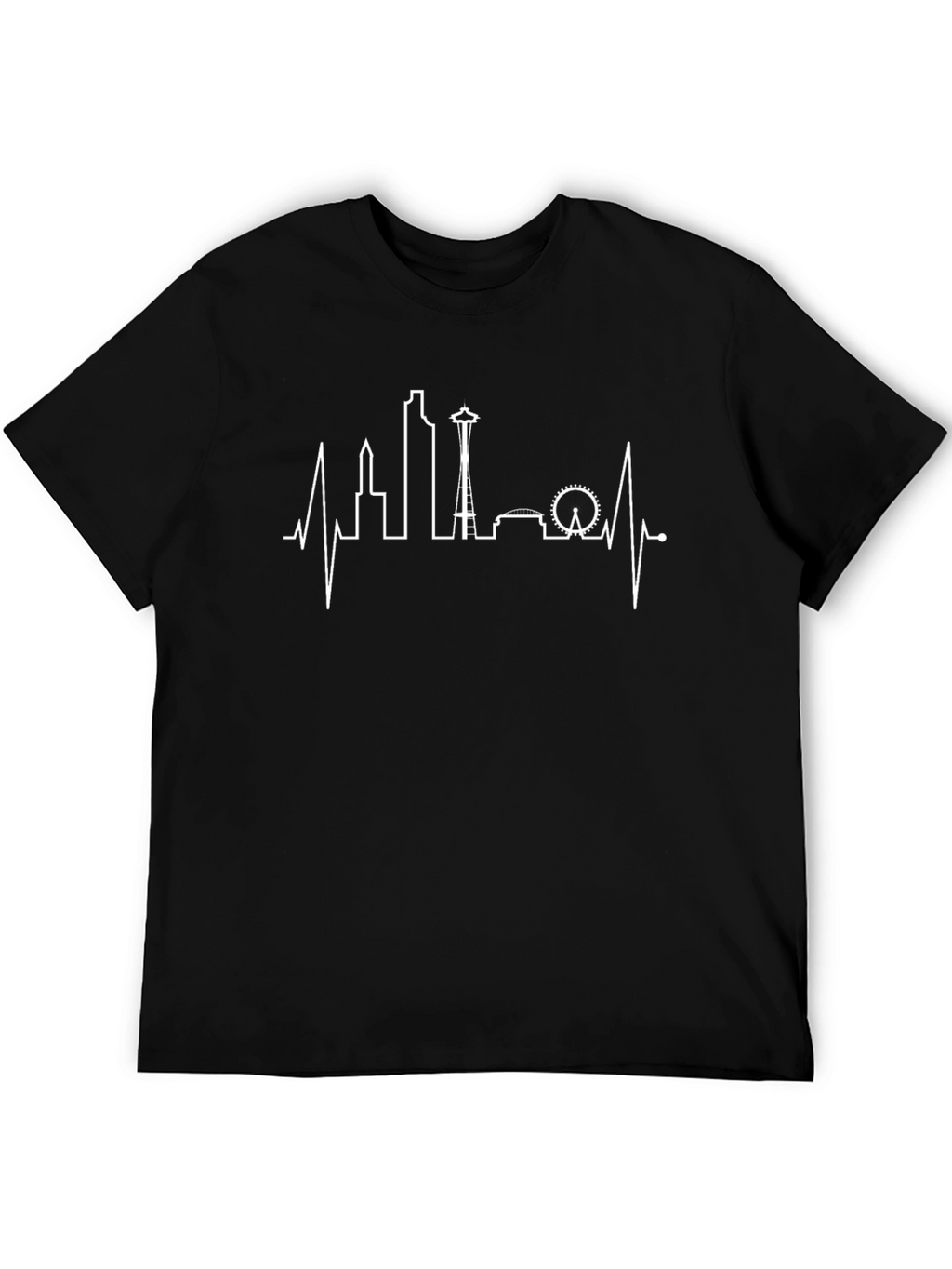 Seattle Skyline Heartbeat T-Shirt