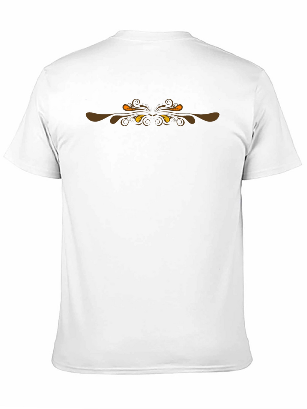 Black Tee with Ornamental Graphic