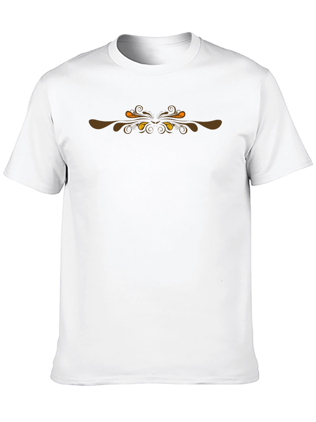 Black Tee with Ornamental Graphic
