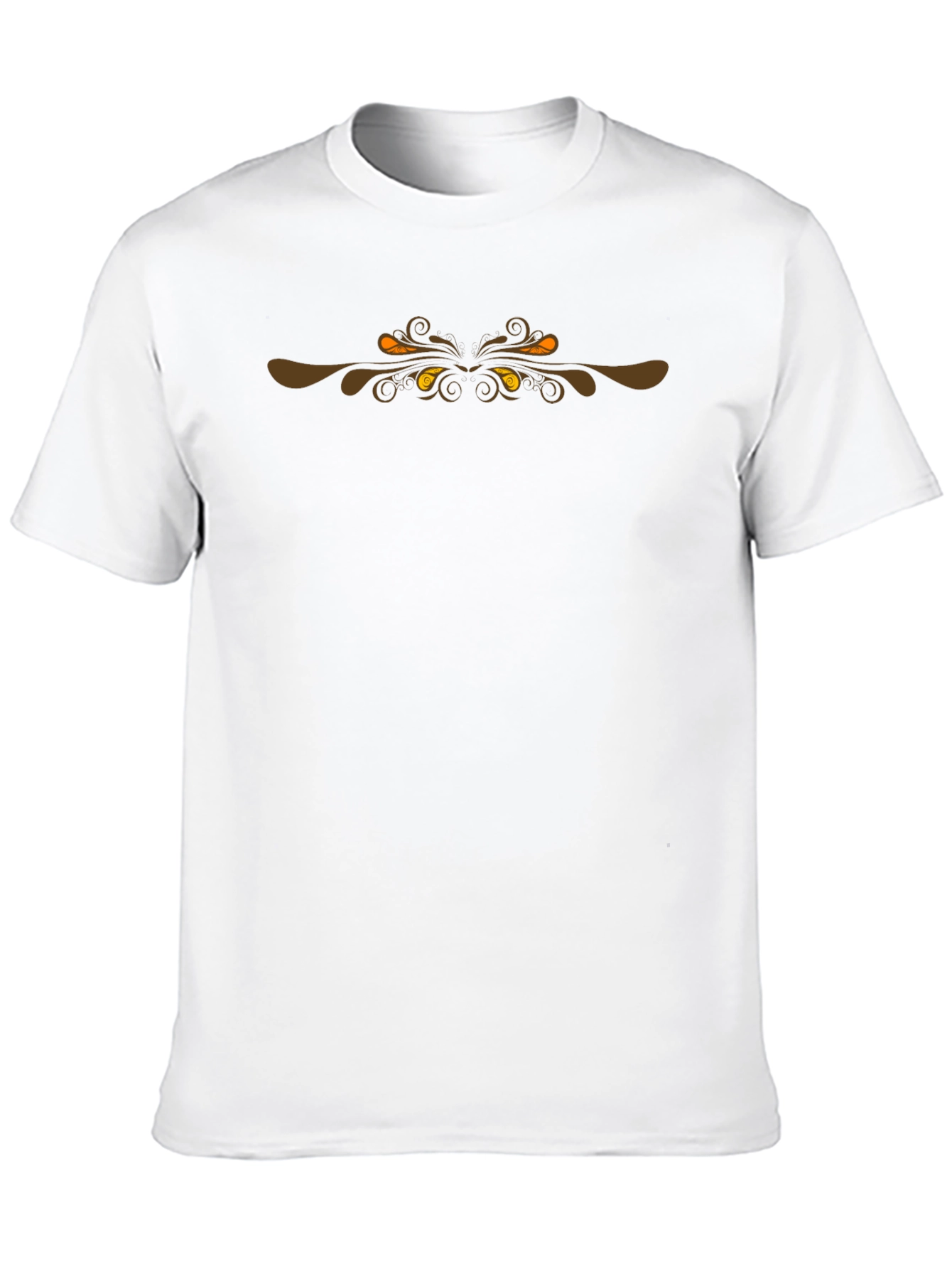 Black Tee with Ornamental Graphic