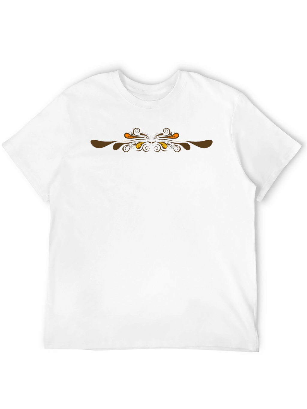 Black Tee with Ornamental Graphic