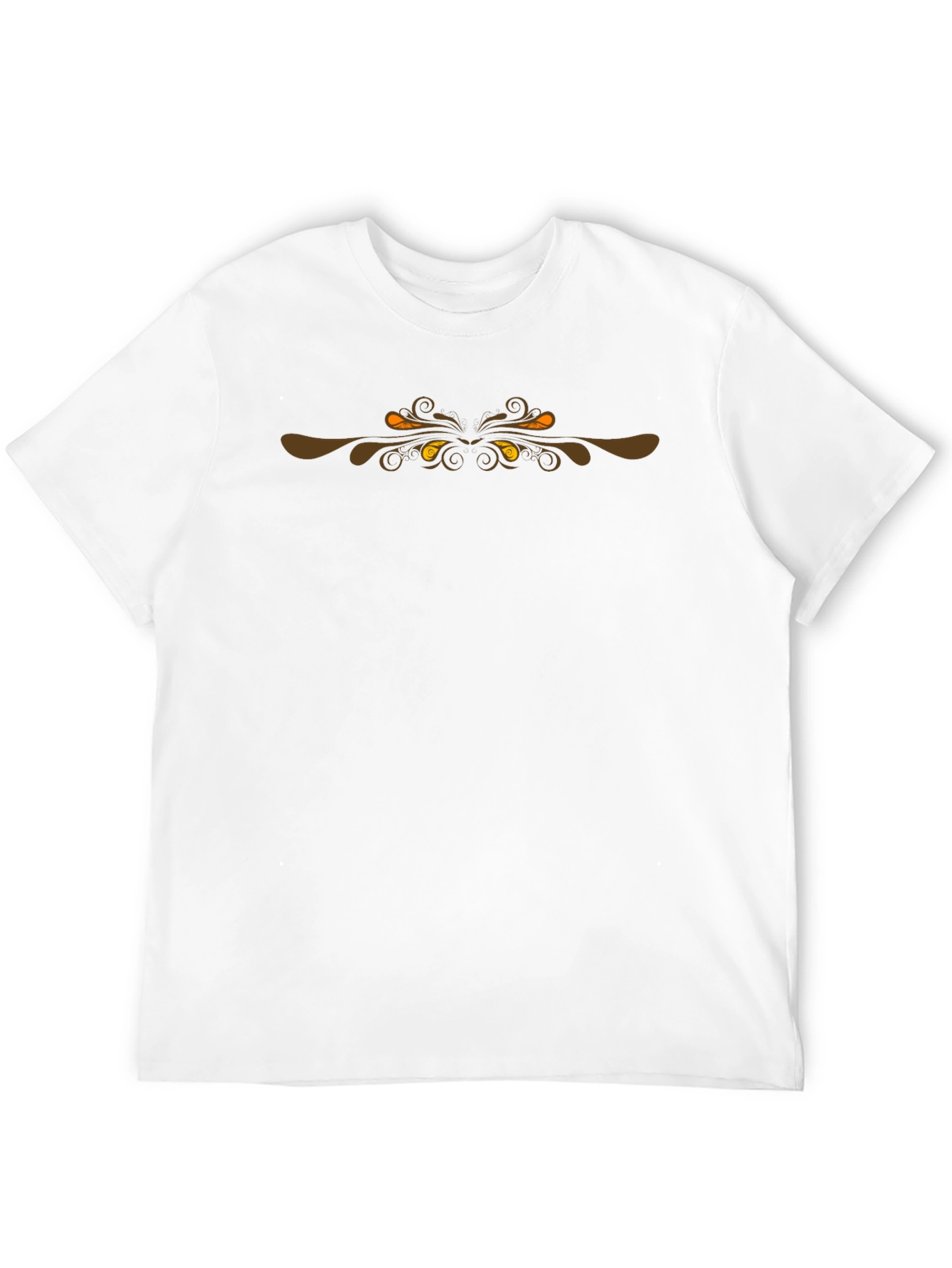 Black Tee with Ornamental Graphic