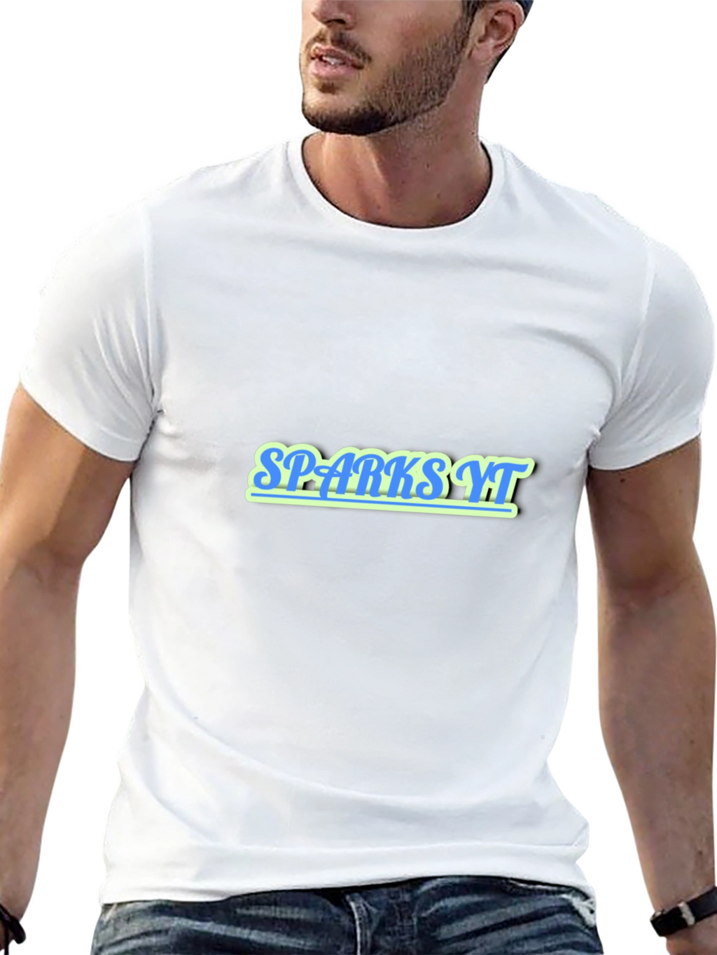 Spark YT Graphic Print Black T-Shirt