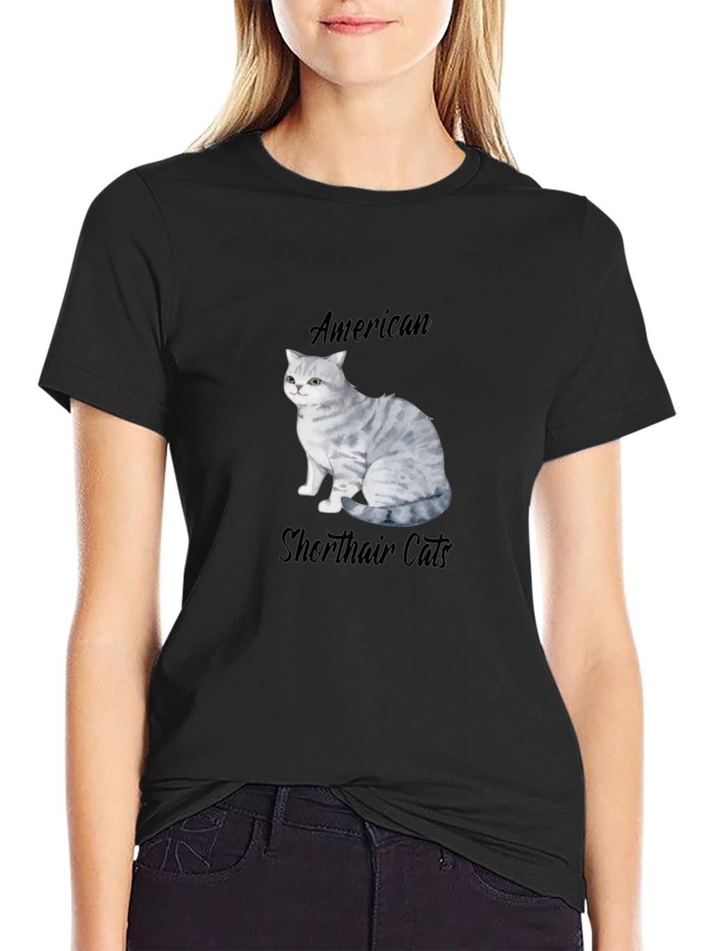 American Shorthair Cat Graphic T-Shirt